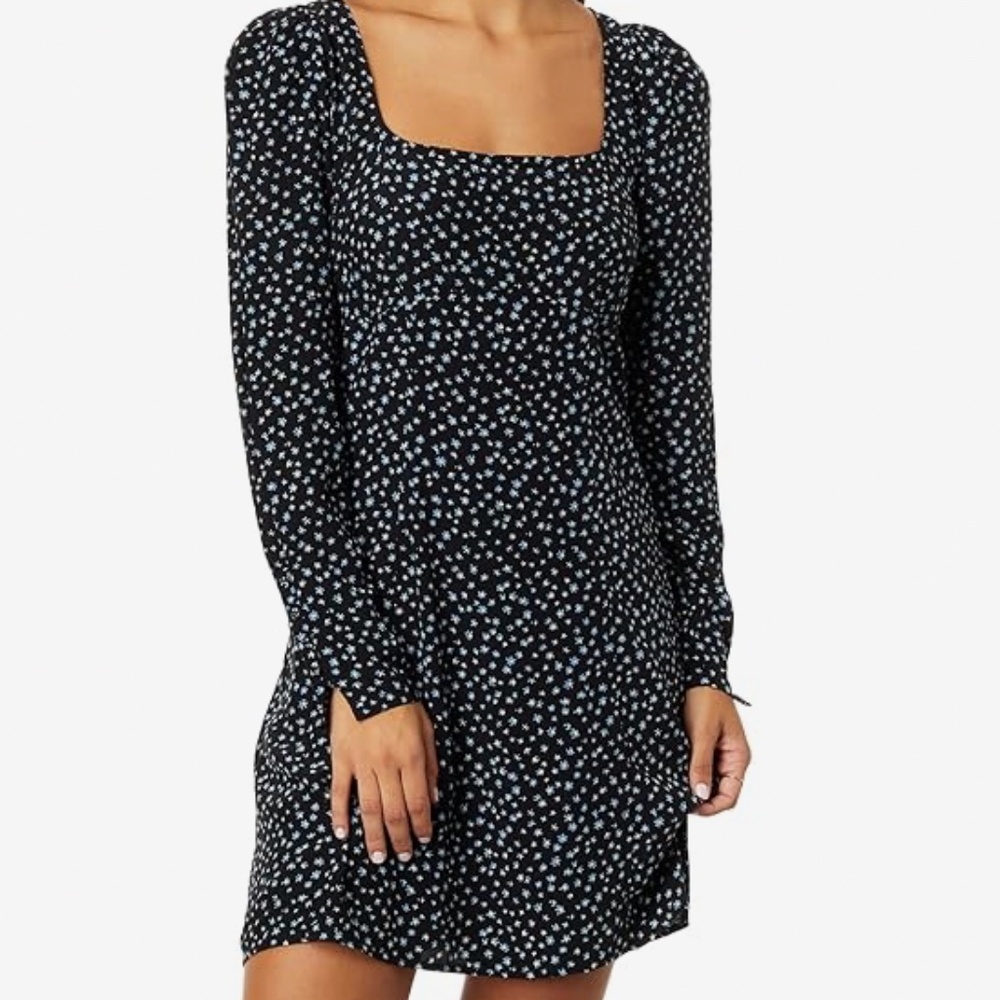 Madewell Seamed Long-Sleeve Mini Dress in Ditsy Floral- Size 4